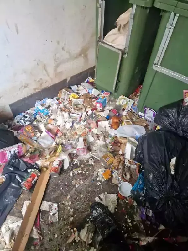 Rubbish being sorted for recycling